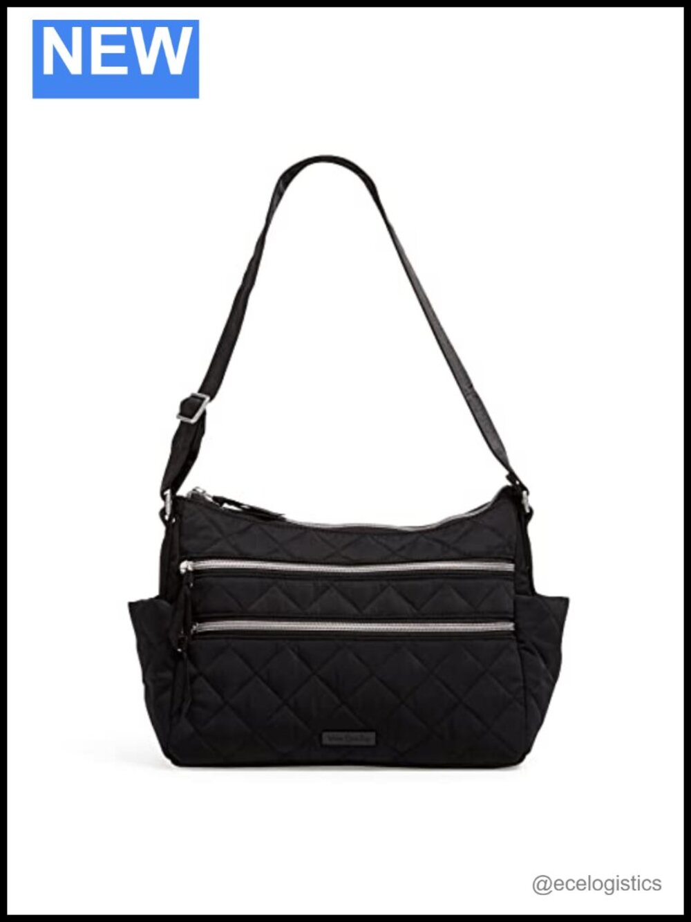Vera Bradley Performance Twill Triple Zip Shoulder Satchel Purse